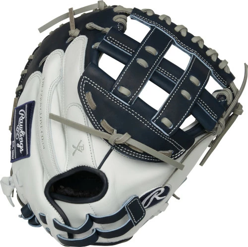 33 Inch Rawlings Liberty Advanced Color Series RLACM33FPN Women's White/Navy Fastpitch Softball Catcher Mitt 3 33 Inch Rawlings Liberty Advanced Color Series RLACM33FPN Women's White/Navy Fastpitch Softball Catcher Mitt