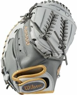 34 Inch Wilson A2000 SuperSkin WTA20RF19CM34SS Women's Fastpitch Softball Catcher Mitt