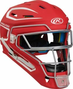 Rawlings Mach CHMCHJ Youth Two Tone Matte Style Catchers Helmet -baseball Sales rawlings mach chmchj youth two tone matte style catchers helmet 65